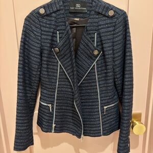 Tart Collections Women's Navy Striped Blazer
